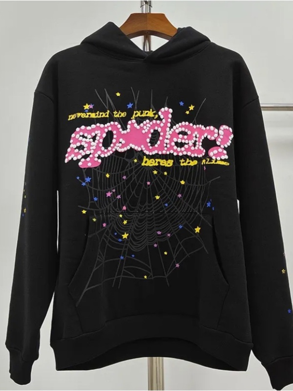 Black with Pink spider hoodie